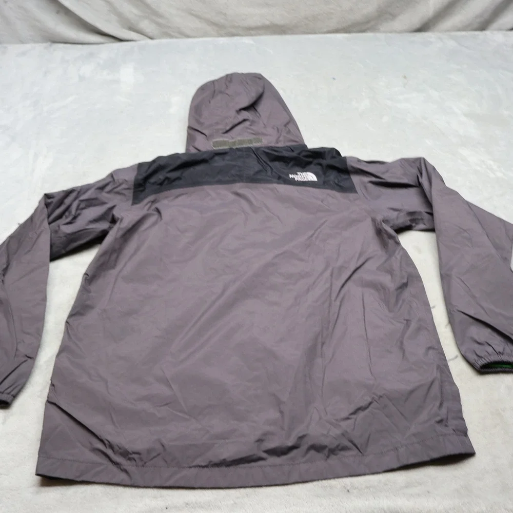 North Face Jacket Boys Large 14/16 Grey Ripstop Waterproof Light Pack Rain Wind